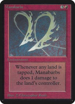 Manabarbs card from Alpha Edition
