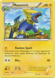 Manectric (13) card from XY Trainer Kit: Pikachu Libre & Suicune