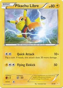 Pikachu Libre (14 - Non-Holo) card from XY Trainer Kit: Pikachu Libre & Suicune