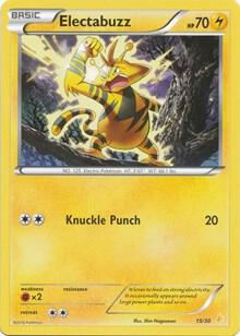 Electabuzz (23) card from XY Trainer Kit: Pikachu Libre & Suicune
