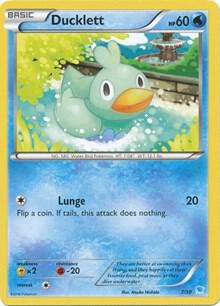 Ducklett (24) card from XY Trainer Kit: Pikachu Libre & Suicune