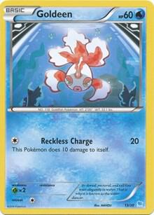 Goldeen (13) card from XY Trainer Kit: Pikachu Libre & Suicune