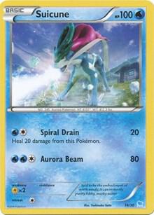 Suicune (14 - Non-Holo) card from XY Trainer Kit: Pikachu Libre & Suicune