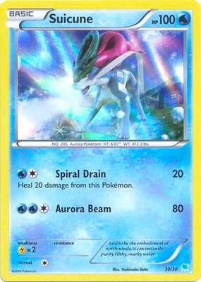 Suicune (30 - Holo) card from XY Trainer Kit: Pikachu Libre & Suicune