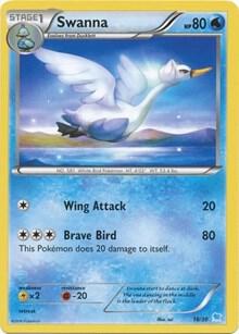 Swanna (18) card from XY Trainer Kit: Pikachu Libre & Suicune