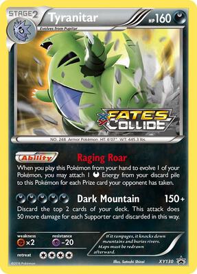 Tyranitar (Prerelease) card from XY Promos
