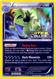 Tyranitar - XY130 (Prerelease) [Staff] card from XY Promos