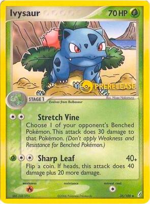 Ivysaur - 35/100 (Prerelease) card from Nintendo Promos