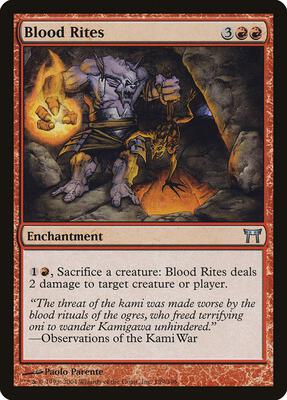 Blood Rites card from Champions of Kamigawa