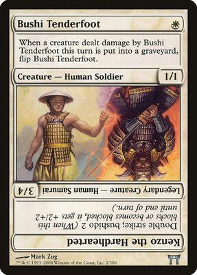 Bushi Tenderfoot // Kenzo the Hardhearted card from Champions of Kamigawa
