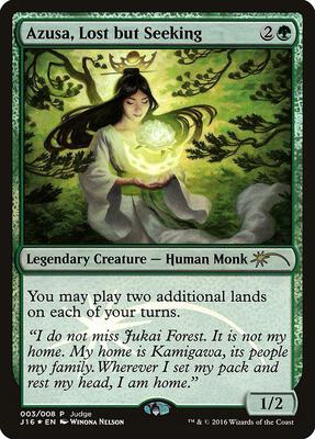 Azusa, Lost but Seeking card from Judge Promos