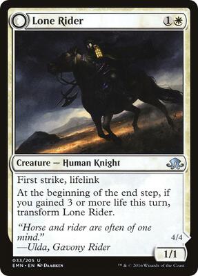 Lone Rider card from Eldritch Moon