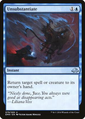 Unsubstantiate card from Eldritch Moon