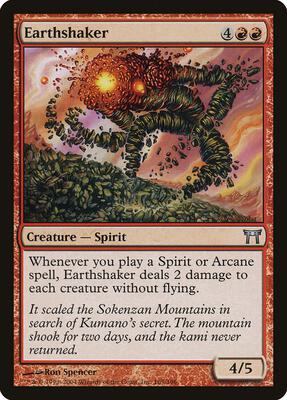 Earthshaker card from Champions of Kamigawa