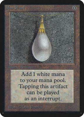 Mox Pearl card from Alpha Edition