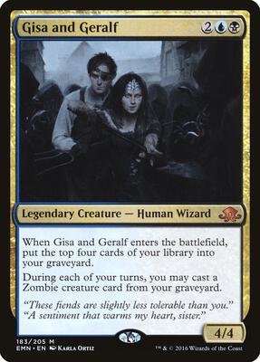 Gisa and Geralf card from Eldritch Moon