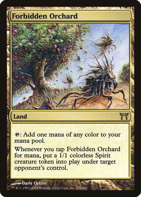 Forbidden Orchard card from Champions of Kamigawa