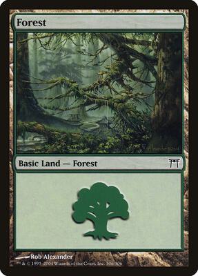 Forest (306) card from Champions of Kamigawa
