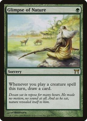 Glimpse of Nature card from Champions of Kamigawa
