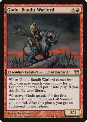 Godo, Bandit Warlord card from Champions of Kamigawa