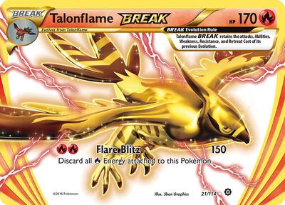 Talonflame BREAK card from XY - Steam Siege