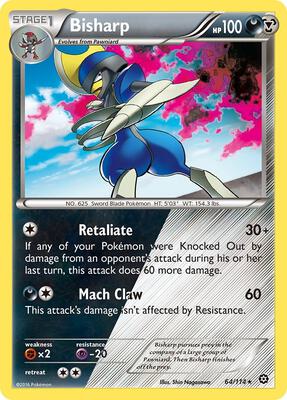 Bisharp card from XY - Steam Siege