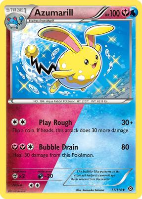 Azumarill card from XY - Steam Siege