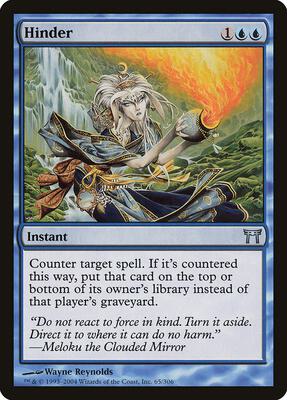 Hinder card from Champions of Kamigawa