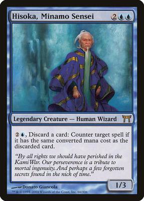 Hisoka, Minamo Sensei card from Champions of Kamigawa