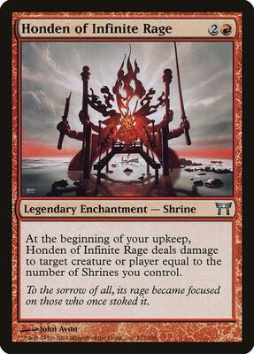 Honden of Infinite Rage card from Champions of Kamigawa