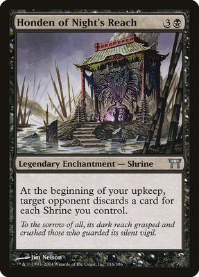 Honden of Night's Reach card from Champions of Kamigawa