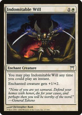 Indomitable Will card from Champions of Kamigawa