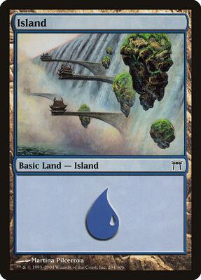 Island (294) card from Champions of Kamigawa