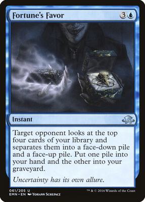 Fortune's Favor card from Eldritch Moon