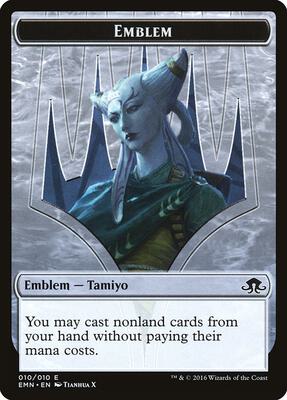 Emblem - Tamiyo, Field Researcher card from Eldritch Moon