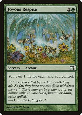 Joyous Respite card from Champions of Kamigawa