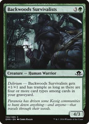 Backwoods Survivalists card from Eldritch Moon