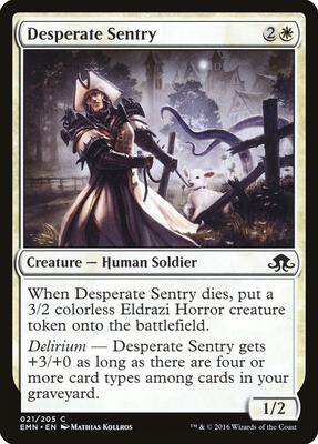 Desperate Sentry card from Eldritch Moon