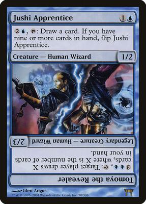 Jushi Apprentice // Tomoya the Revealer card from Champions of Kamigawa