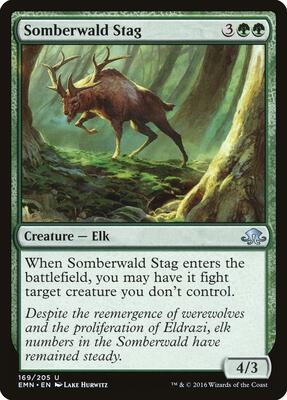Somberwald Stag card from Eldritch Moon