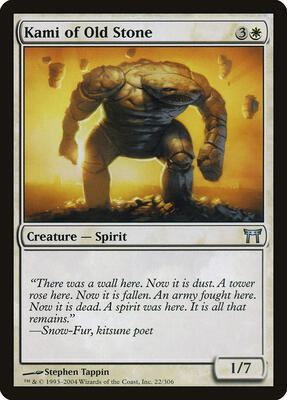 Kami of Old Stone card from Champions of Kamigawa