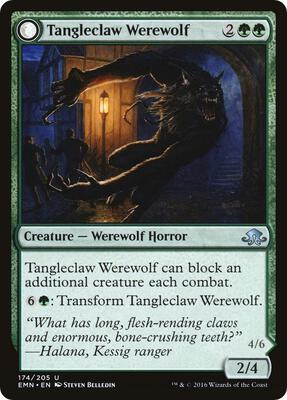 Tangleclaw Werewolf card from Eldritch Moon