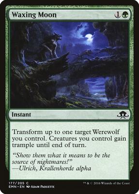 Waxing Moon card from Eldritch Moon