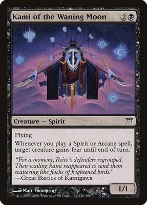 Kami of the Waning Moon card from Champions of Kamigawa