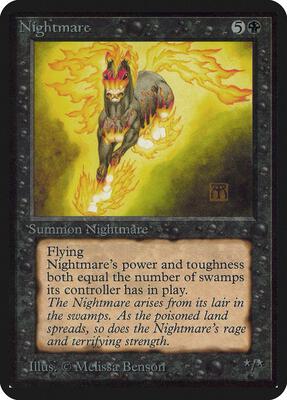 Nightmare card from Alpha Edition