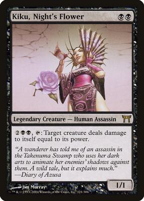 Kiku, Night's Flower card from Champions of Kamigawa
