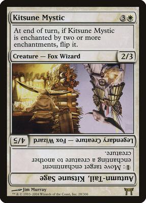 Kitsune Mystic // Autumn-Tail, Kitsune Sage card from Champions of Kamigawa