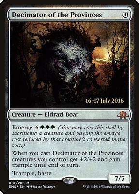 Decimator of the Provinces card from Prerelease Cards