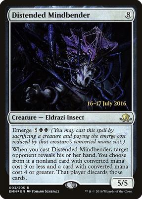 Distended Mindbender card from Prerelease Cards
