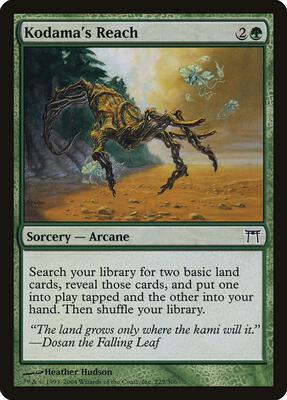 Kodama's Reach card from Champions of Kamigawa